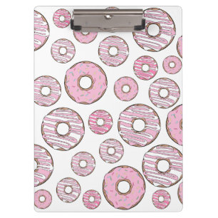 Pattern Of Donuts, Pink Donuts, Sprinkles Clipboard