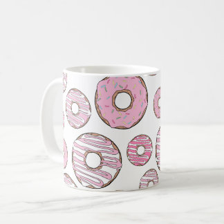 Pattern Of Donuts, Pink Donuts, Sprinkles Coffee Mug
