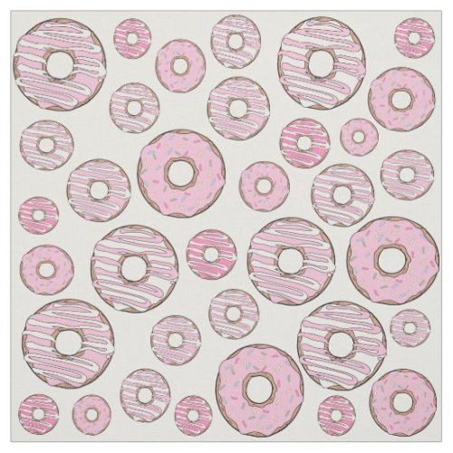 Pattern Of Donuts Pink Donuts Sprinkles Fabric