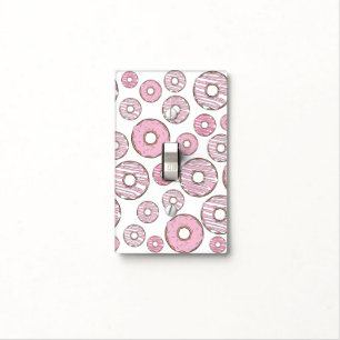 Pattern Of Donuts, Pink Donuts, Sprinkles Light Switch Cover