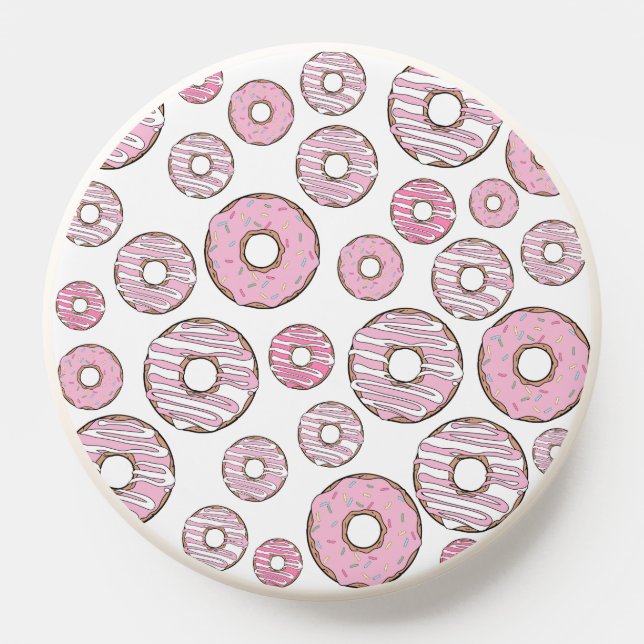 Pattern Of Donuts, Pink Donuts, Sprinkles PopSocket (Popsocket)