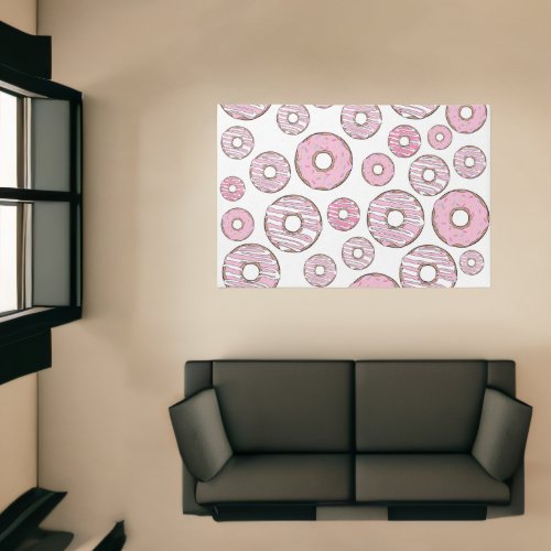 Pattern Of Donuts Pink Donuts Sprinkles Rug