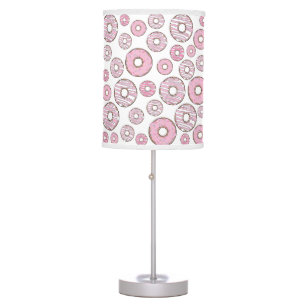 Pattern Of Donuts, Pink Donuts, Sprinkles Table Lamp