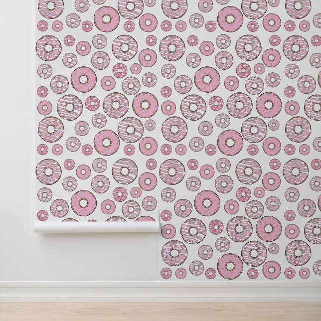 Pattern Of Donuts, Pink Donuts, Sprinkles Wallpaper (Application)