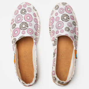 Pattern Of Donuts, Pink Donuts, White Donuts Espadrilles