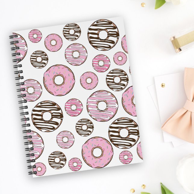 Pattern Of Donuts, Pink Donuts, White Donuts Planner (Creator Uploaded)