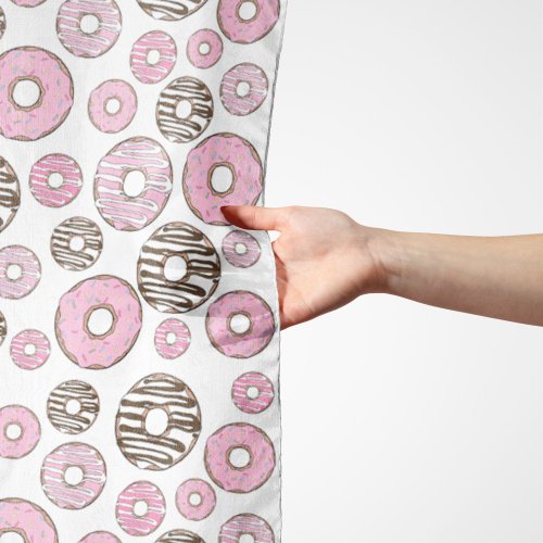 Pattern Of Donuts Pink Donuts White Donuts Scarf