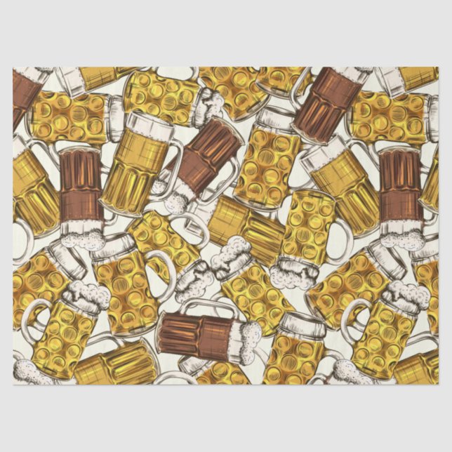 Pattern of draft beer, wheat beer, pilsner tissue paper (Front)