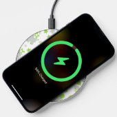 Pattern Of Elephants, Cute Elephants - Green Gray Wireless Charger (Phone)