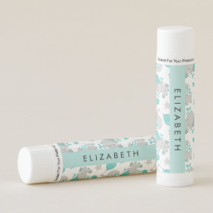 Pattern Of Elephants, Cute Elephants, Your Name Lip Balm