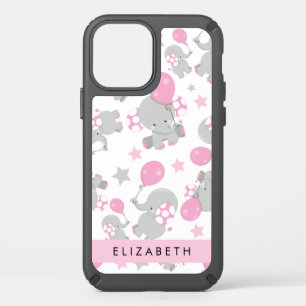 Pattern Of Elephants, Cute Elephants, Your Name Speck iPhone 12 Case