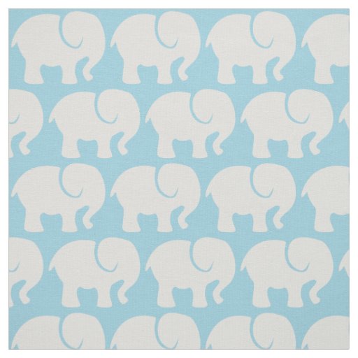 Pattern Of Elephants, Elephant Pattern, Blue Fabric