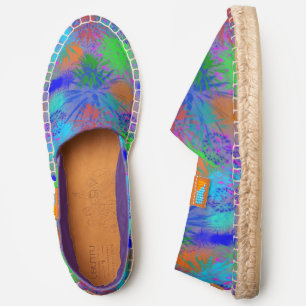 Pattern Of Festive Fireworks. Cold Colors Espadrilles