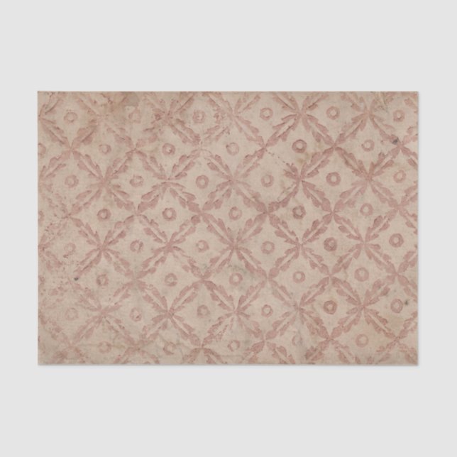 Pattern of Flowers and Circles Decoupage Paper (Front)