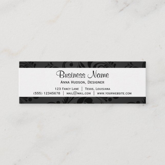Pattern Of Flowers, Floral, Floristry, Flower Shop Mini Business Card (Front)