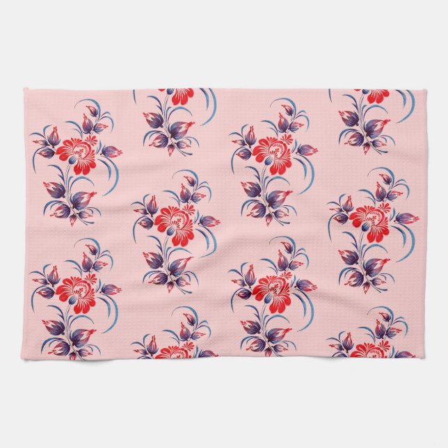 pattern of flowers kitchen towel (Horizontal)