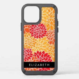 Pattern Of Flowers, Orange Dahlia, Your Name Speck iPhone 12 Case