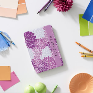 Pattern Of Flowers, Purple Dahlia, Your Name iPad Mini Cover
