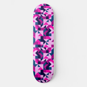 Pattern of geometric shapes triangles and squares skateboard