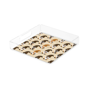 Pattern Of Gnomes, Halloween Gnomes Trick Or Treat Acrylic Tray