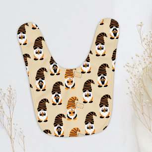 Pattern Of Gnomes, Halloween Gnomes Trick Or Treat Baby Bib