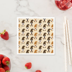 Pattern Of Gnomes, Halloween Gnomes Trick Or Treat Napkins