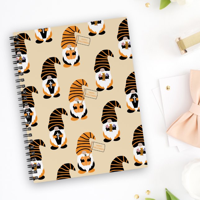 Pattern Of Gnomes, Halloween Gnomes Trick Or Treat Notebook (Creator Uploaded)