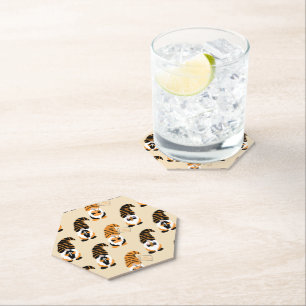 Pattern Of Gnomes, Halloween Gnomes Trick Or Treat Paper Coaster