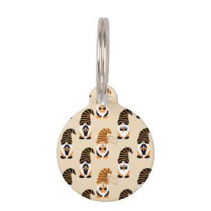 Pattern Of Gnomes, Halloween Gnomes Trick Or Treat Pet ID Tag