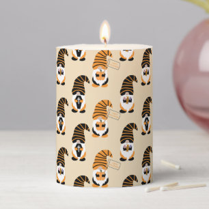 Pattern Of Gnomes, Halloween Gnomes Trick Or Treat Pillar Candle