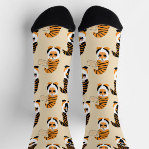 Pattern Of Gnomes, Halloween Gnomes Trick Or Treat Socks