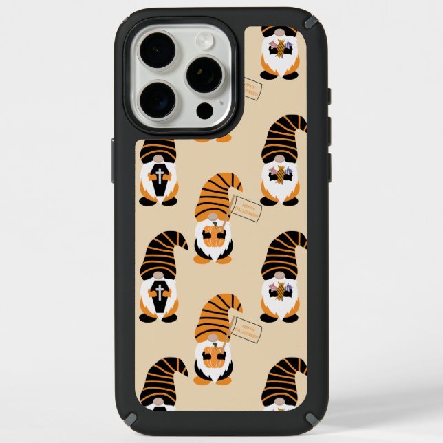 Pattern Of Gnomes, Halloween Gnomes Trick Or Treat Speck iPhone Case (Front)