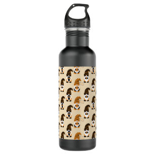 Pattern Of Gnomes, Halloween Gnomes Trick Or Treat Stainless Steel Water Bottle
