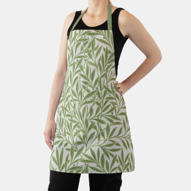 Pattern of green leafy branches  apron (Insitu)