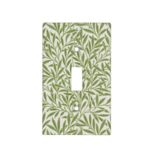 Pattern of green leafy branches light switch cover