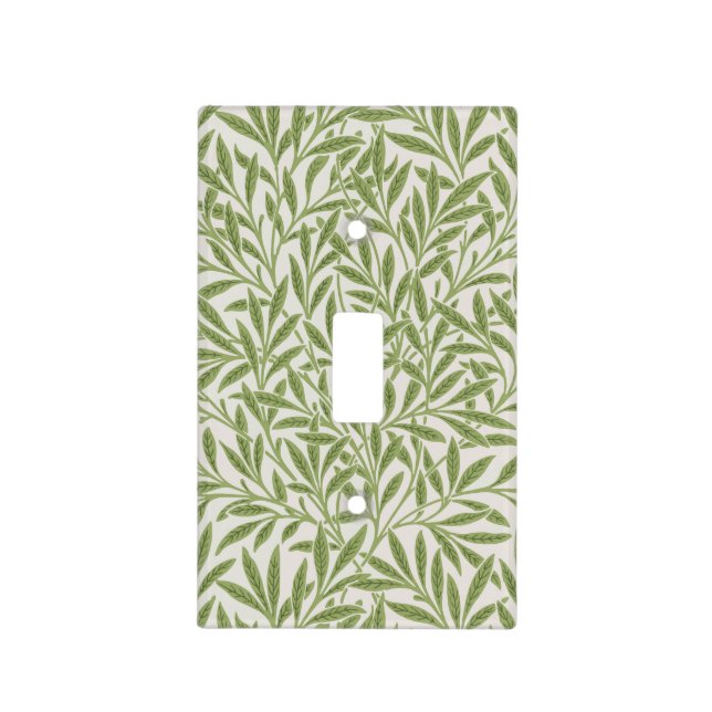 Pattern of green leafy branches  light switch cover (Front)