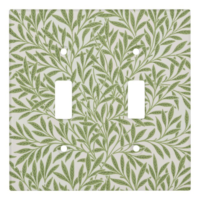 Pattern of green leafy branches  light switch cover (Front)
