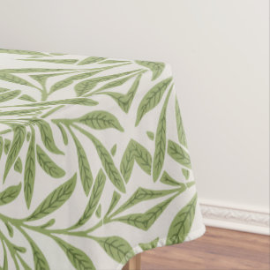 Pattern of green leafy branches tablecloth