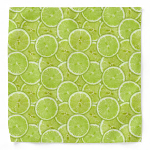 Pattern Of Green Lime Slices Bandana