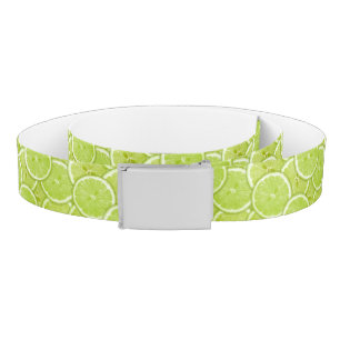 Pattern Of Green Lime Slices Belt