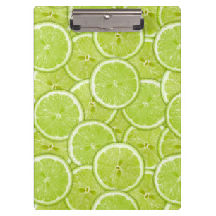 Pattern Of Green Lime Slices Clipboard