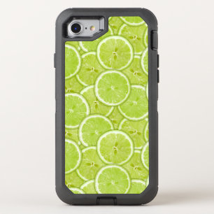 Pattern Of Green Lime Slices OtterBox Defender iPhone SE/8/7 Case