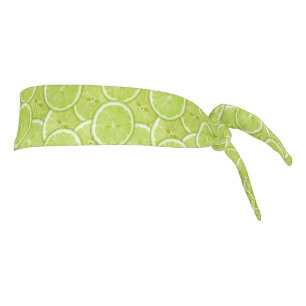 Pattern Of Green Lime Slices Tie Headband