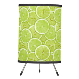 Pattern Of Green Lime Slices Tripod Lamp
