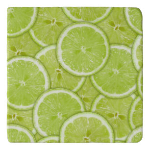 Pattern Of Green Lime Slices Trivet