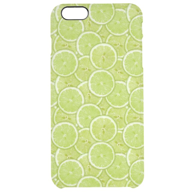 Pattern Of Green Lime Slices Uncommon iPhone Case (Back)