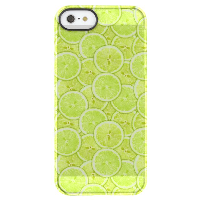 Pattern Of Green Lime Slices Uncommon iPhone Case (Back)