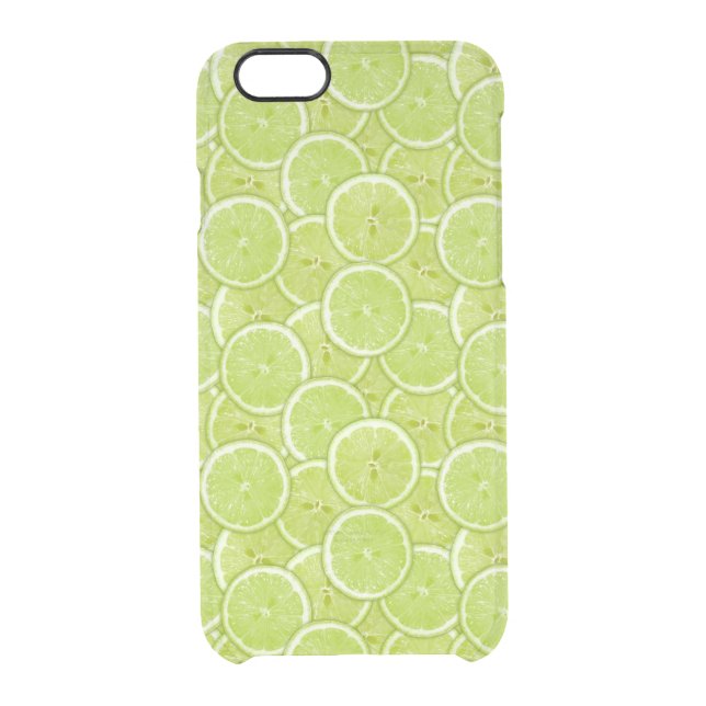 Pattern Of Green Lime Slices Uncommon iPhone Case (Back)