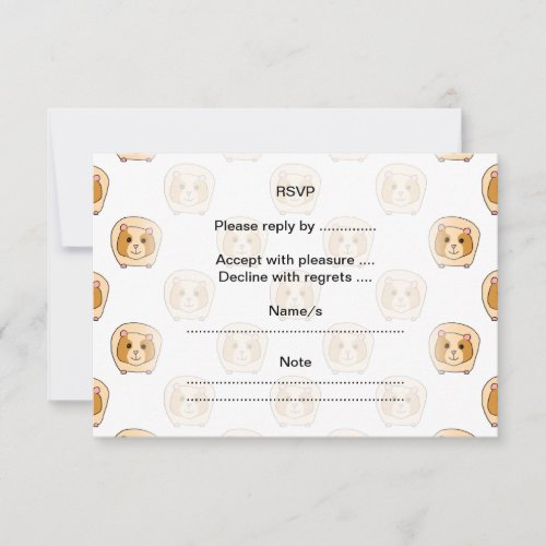 Pattern of Guinea Pigs RSVP Card