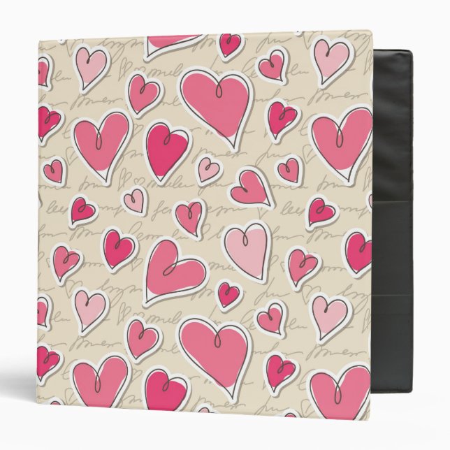 Pattern of Hearts Binder (Front/Inside)